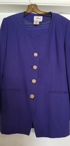 2 piece business suit in dark purple